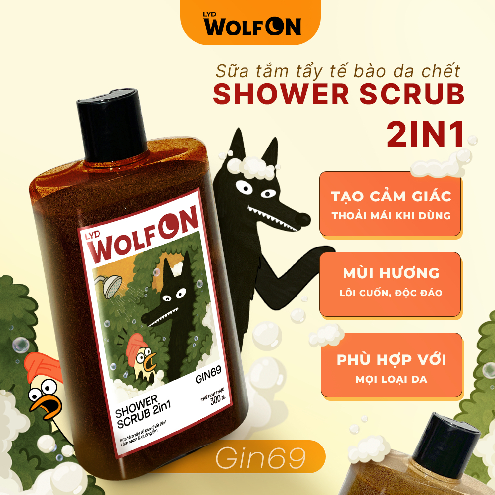 Combo Nam Tính Toàn Diện LYD Wolf On - Sữa tắm Gin 69, Dung Dịch Vệ Sinh Nam Giới 150ml, Xịt Khử Mùi