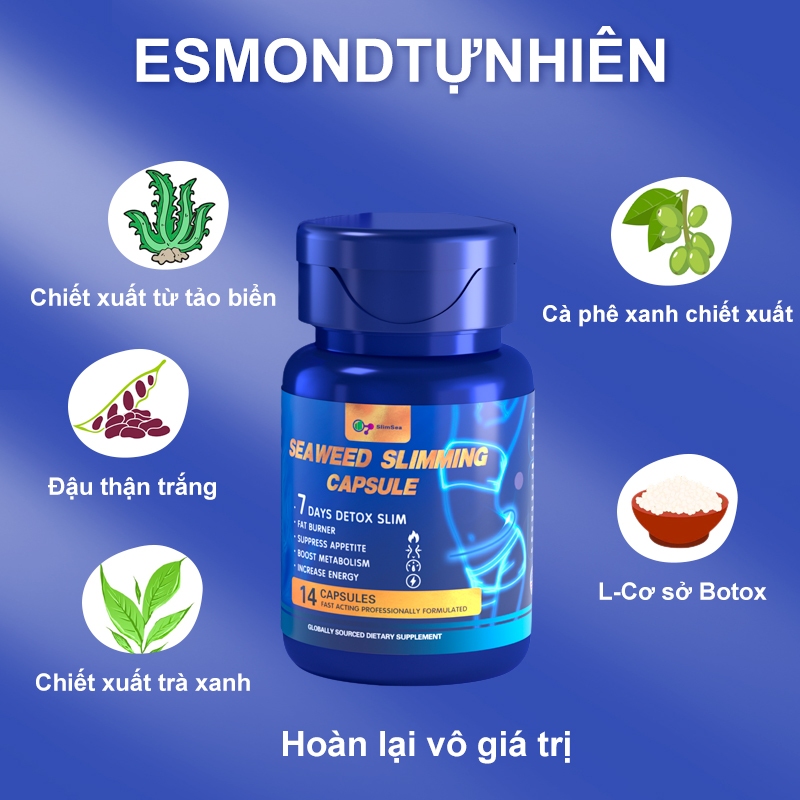 ESMOND thuốc giảm cân cấp tốc detox giảm mỡ 7 NgàY GiảM CâN Nhanh ChóNg 3kg-7kg 100% tự nh