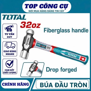 Búa đầu tròn TOTAL chính hãng thép carbon cao cấp, chịu lực cao chắc chắn cầm nắm thoải mái DNTT