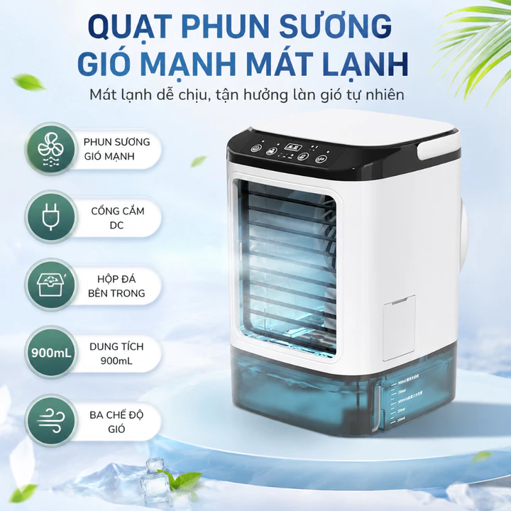 【Điều bắt buộc trong mùa hè】 Quạt điều hòa mini quạt điều hòa tích điện quạt điều hòa làm mát nhanh quạt điều hòa mini đ