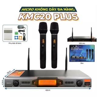 Micro KMC20 Plus Mẫu Mới Nhất Hát Cực Êm, Bắt Sóng Khỏe, Lọc Sóng Sạch, Chống Hú Hiệu Quả