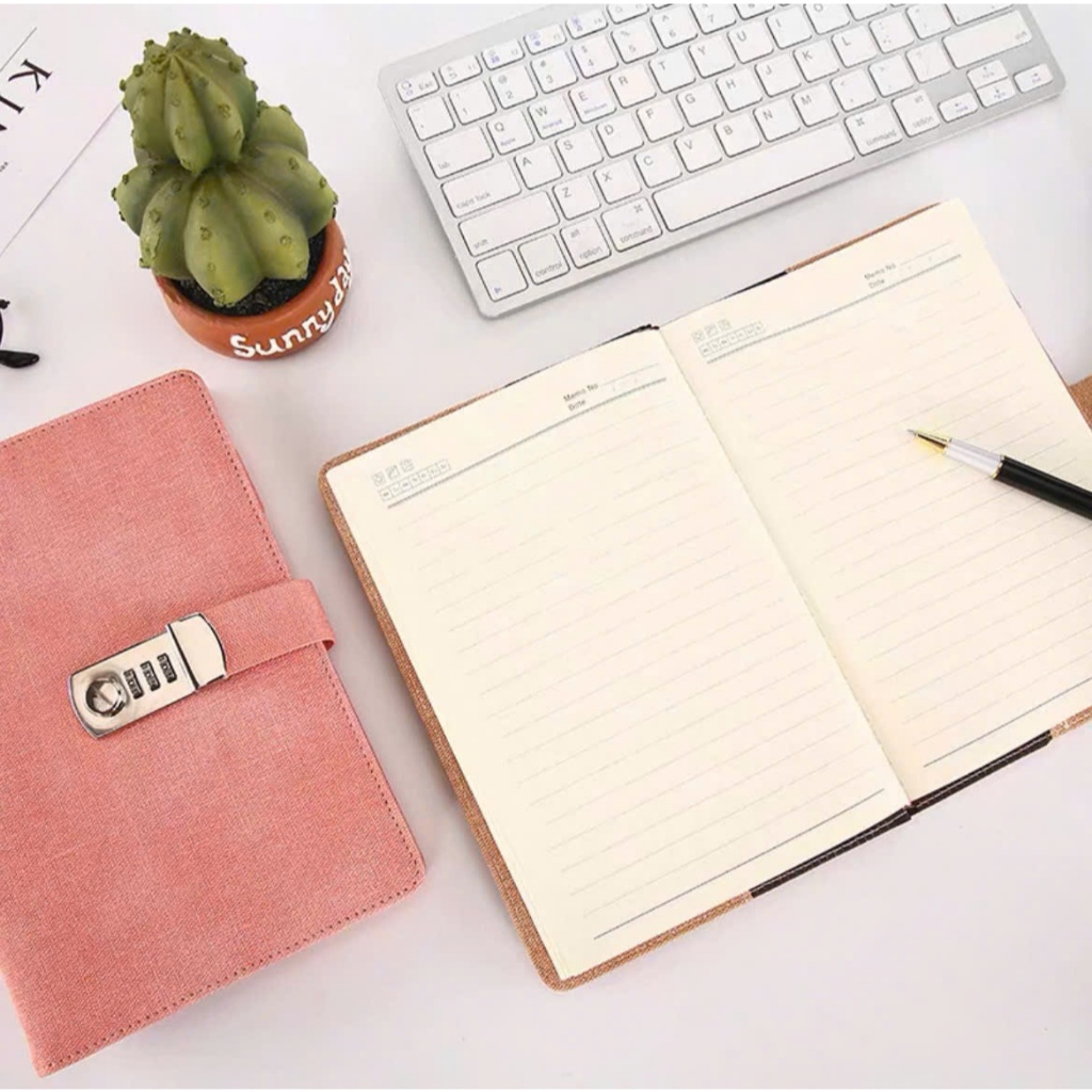 Sổ Mật Khẩu Nhật Ký A5, Sổ Có Khóa Mật Khẩu 200 Trang Giấy Dày 80 Gsm,Sổ Nhật ký Có Mật Khẩu Bìa Vải