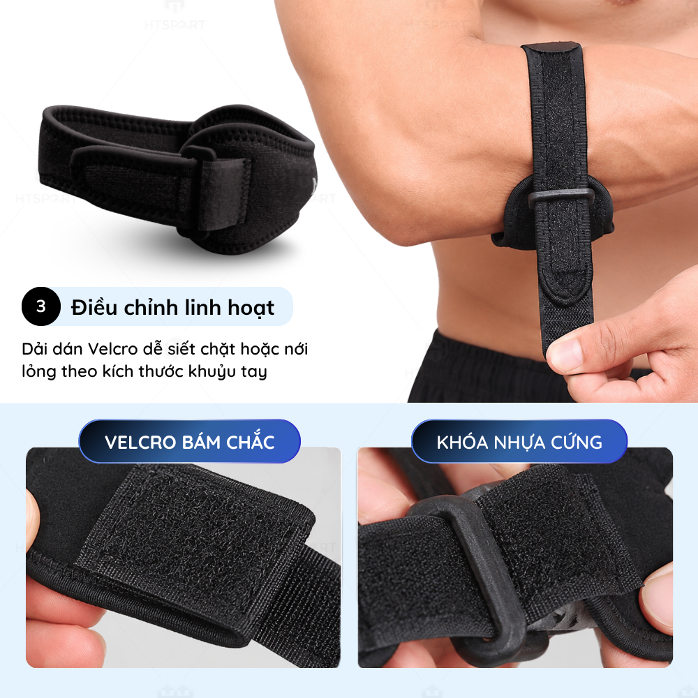 Đai Bó Cơ Bảo Vệ Khuỷu Tay Aolikes A-7949, Băng Quấn Tránh Chấn Thương Thể Thao Tennis Tập Gym