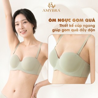 Áo Ngực Cup Ngang Mút Bàn Tay Nâng Ngực - Áo Lót Không Gọng Đúc Su Cao Cấp Mềm Mịn AMYBRA A820