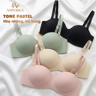 [ MẪU MỚI ] Combo Áo Ngực Nữ Đúc Su Không Gọng Mềm Mại, Áo Lót Nữ Mút Bàn Tay Thông Hơi AMYBRA A820