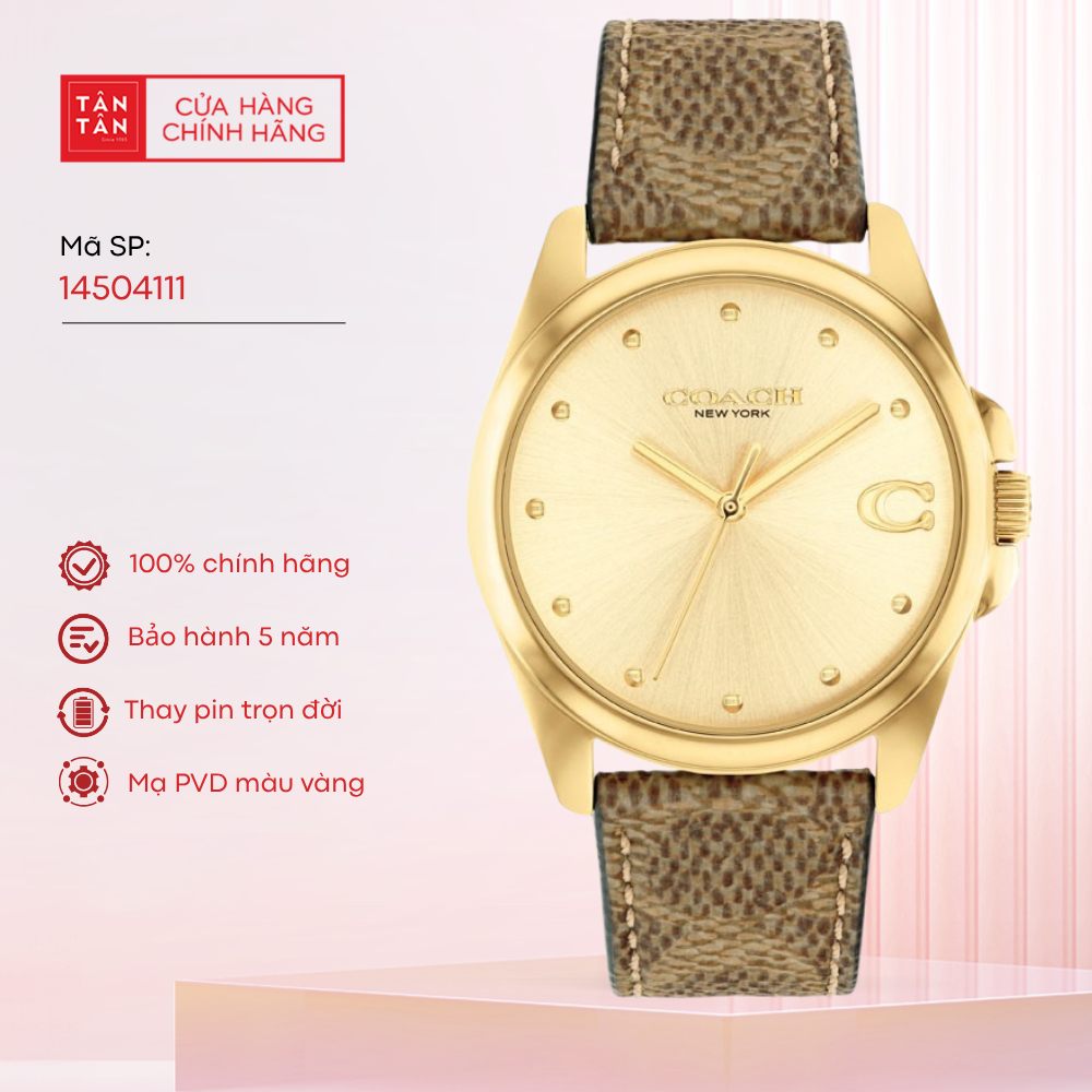 Đồng Hồ Nữ Coach Greyson 14504111 Quartz 36mm - Đồng Hồ Tân Tân