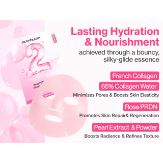 Mặt nạ numbuzin No.1/No.2/No.3/No.4/No.5/Mask 27ml*5/dưỡng da căng bóng đàn hồi mềm mịn
