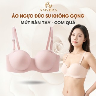 Áo Ngực Cup Ngang Mút Bàn Tay Nâng Ngực - Áo Lót Không Gọng Đúc Su Cao Cấp Mềm Mịn AMYBRA A820