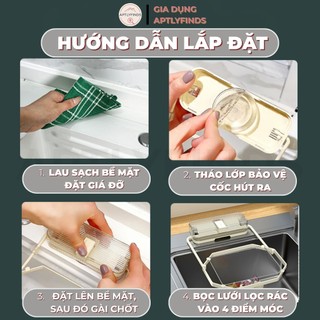 Giá Đỡ Lưới Lọc Rác Hút Chân Không APTLYFINDS Thép Carbon Chống Gỉ, Tiện Lợi Không Cần Khoan Đục