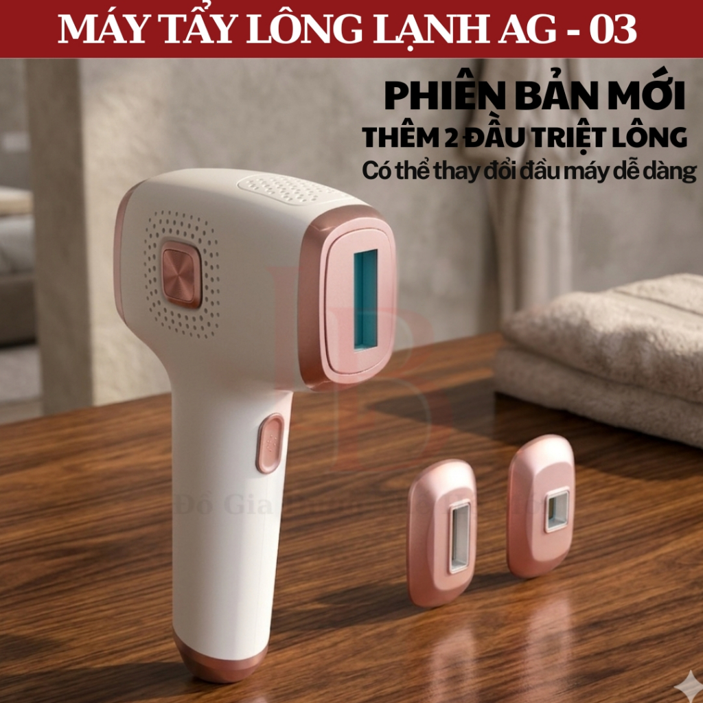 Máy Triệt Lông Lạnh Vĩnh Viễn Cầm Tay Tại Nhà AG – 03 Công Nghệ IPL Với 9 Cấp Độ và 3 Chê Độ Triệt Bảo Hành 12 Tháng | BigBuy360 - bigbuy360.vn