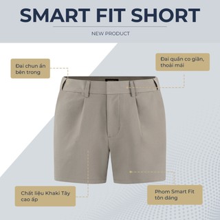 [SIZE S] Quần short tây nam POLOMANOR kiểu dáng Classic sang trọng, lưng chun ẩn, cao cấp thoáng mát