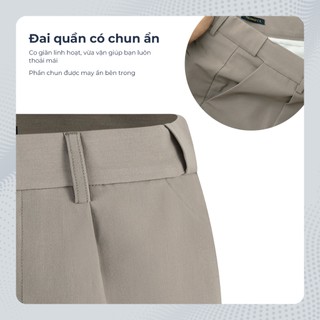 [SIZE S] Quần short tây nam POLOMANOR kiểu dáng Classic sang trọng, lưng chun ẩn, cao cấp thoáng mát