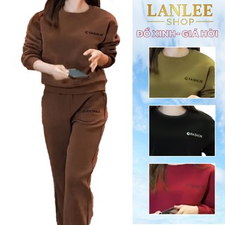 Đồ Bộ Nữ Quần Dài 𝗟𝗮𝗻𝗹𝗲𝗲 𝗦𝗵𝗼𝗽 Ống Suông Mã 0A