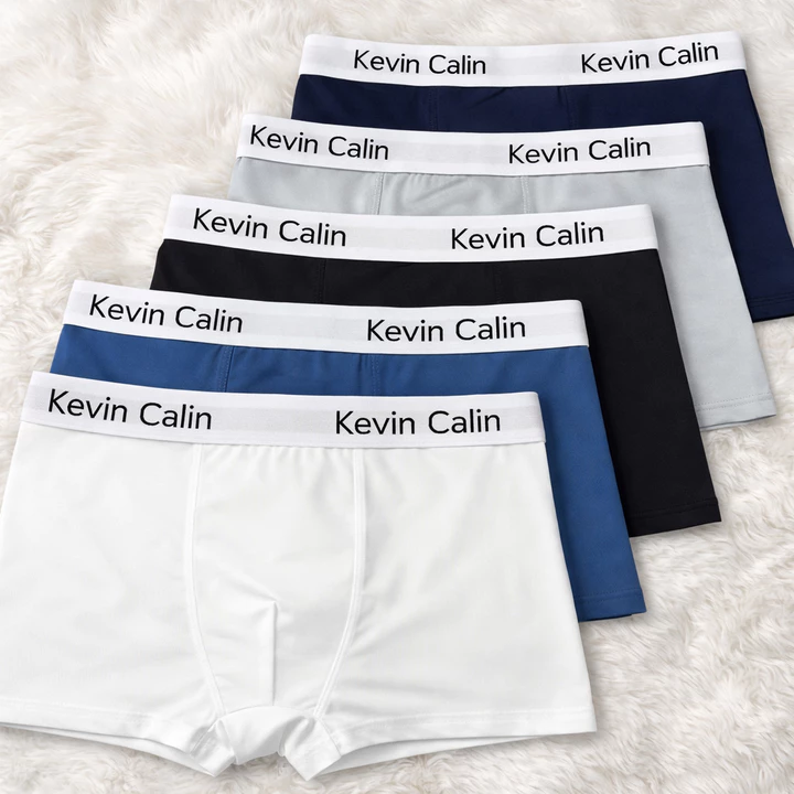 [ Giá Sốc ] Combo 5 quần sịp đùi nam Kevin Calin cạp dệt cao cấp chất liệu thun thoáng mát
