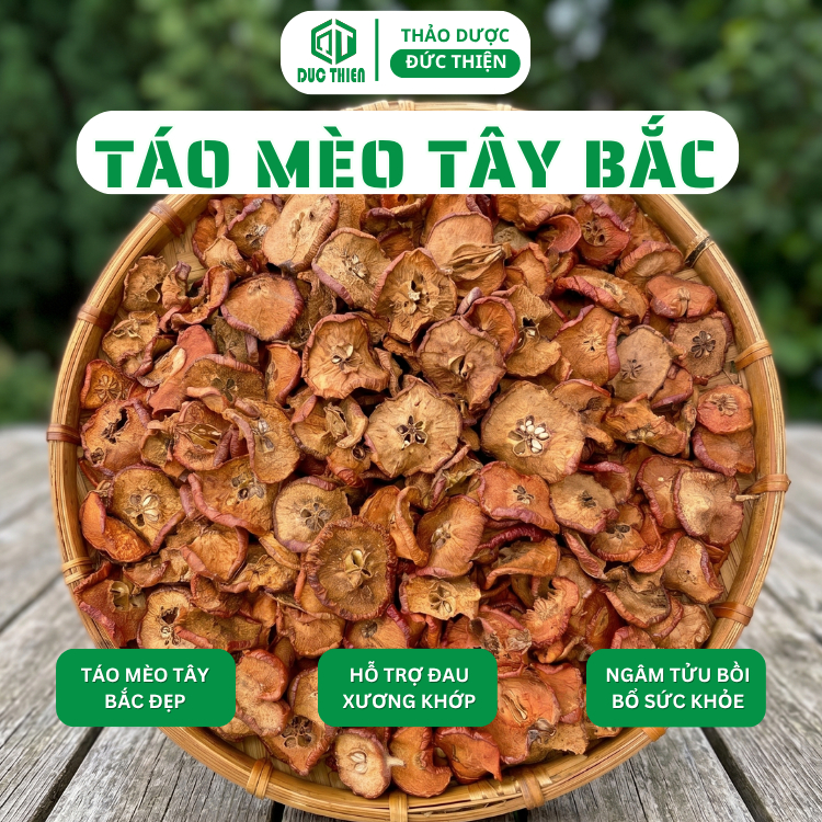 500g Sơn Tra (Táo Mèo Khô) Thái Lát, Quả Sơn Tra Bổ Thận Tráng Dương, Giúp Hạ Mỡ Máu, Giam Cân