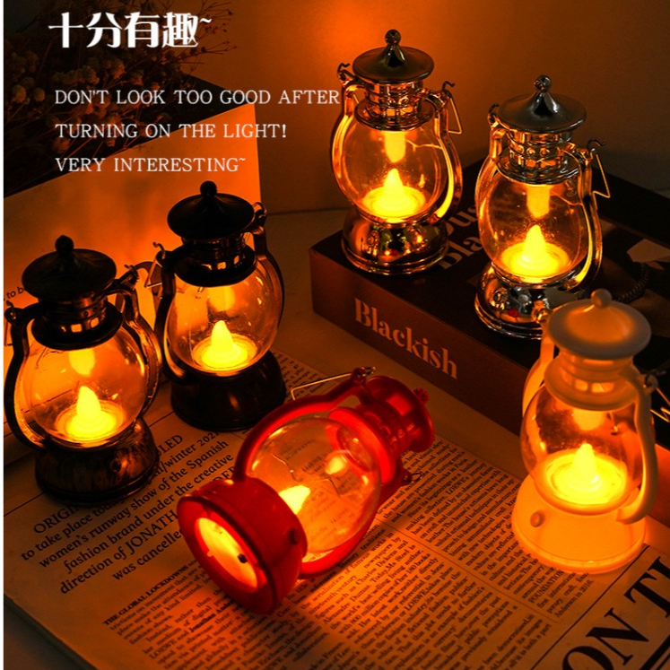 Đèn dầu led mini, đèn dầu điện tử phong cách cổ điển, vintage, trang trí, decor nhà cửa, quán cafe | BigBuy360 - bigbuy360.vn