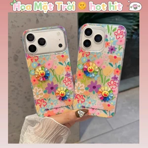 Ốp Lưng Iphone Hoa Mặt Trời Murakami 3D Cute Blossom Glass Case- Nắng Case