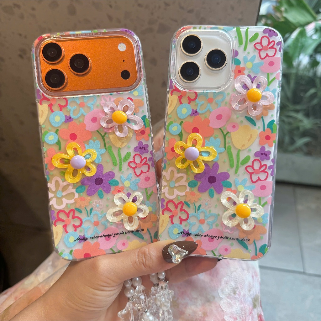 Ốp Lưng Iphone Hoa Mặt Trời Murakami 3D Cute Blossom Glass Case- Nắng Case