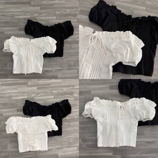 SERIA TOP - Áo Kiểu DEROSE Xô Trơn Thân Gài Thân Trước Thắt Dây Sau Mang Được Nhiều Kiểu Vai Áo Kiểu Nữ
