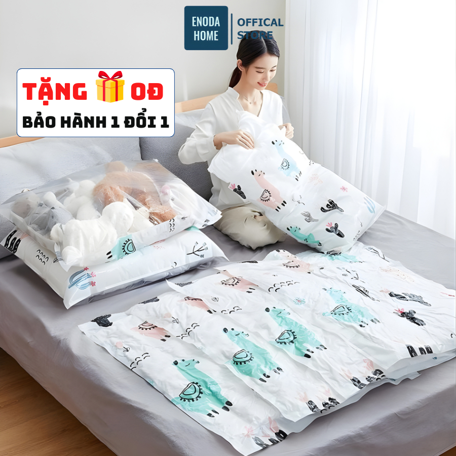 [Tặng Túi] Túi Hút Chân Không ENODA HOME Loại Dày, Túi Đựng Quần Áo, Gấu Bông, Chăn Hút Chân Không Bảo Quản Kín L011