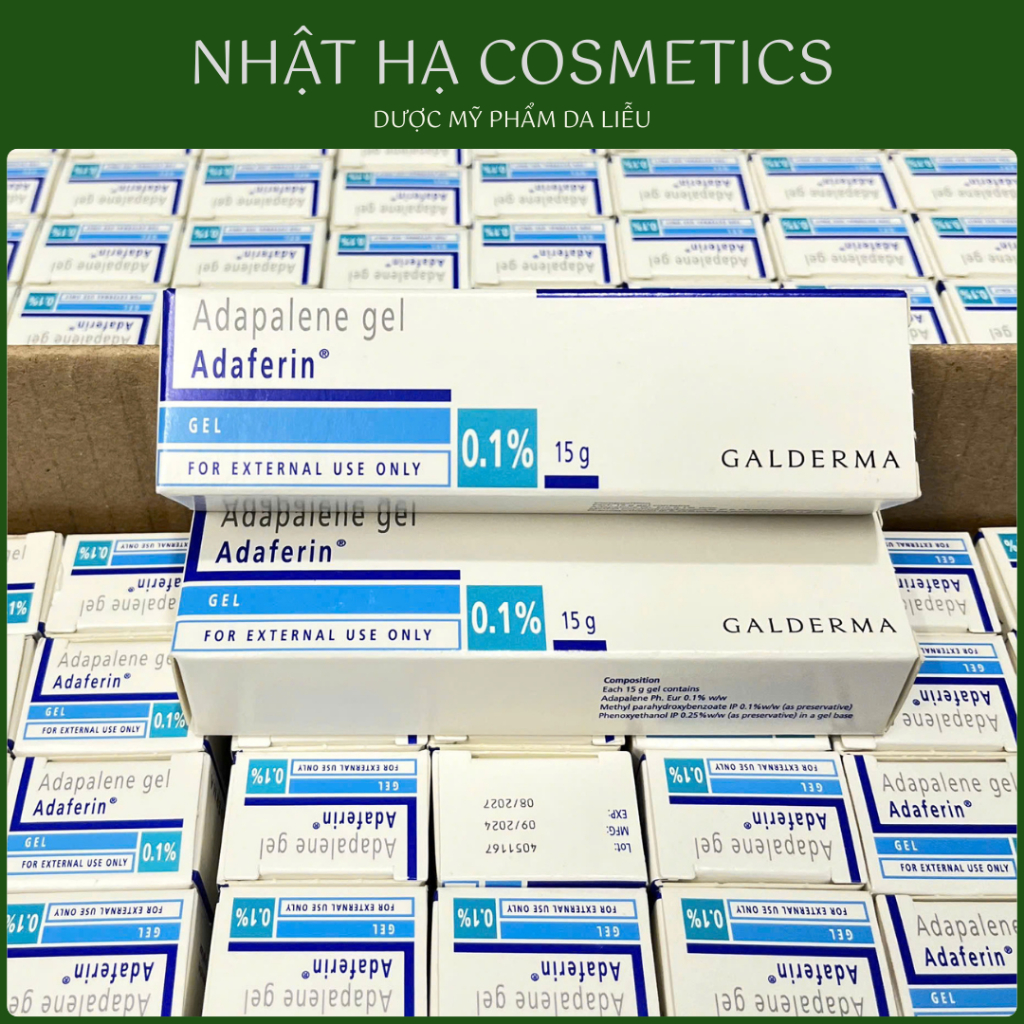 Adaferinn Adapalenee 0.1% gel hỗ trợ giảm mụn mờ thâm 15g