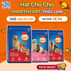 Thức ăn cho chó Hạt Smartheart 3Kg - Dành cho chó con, chó trưởng thành