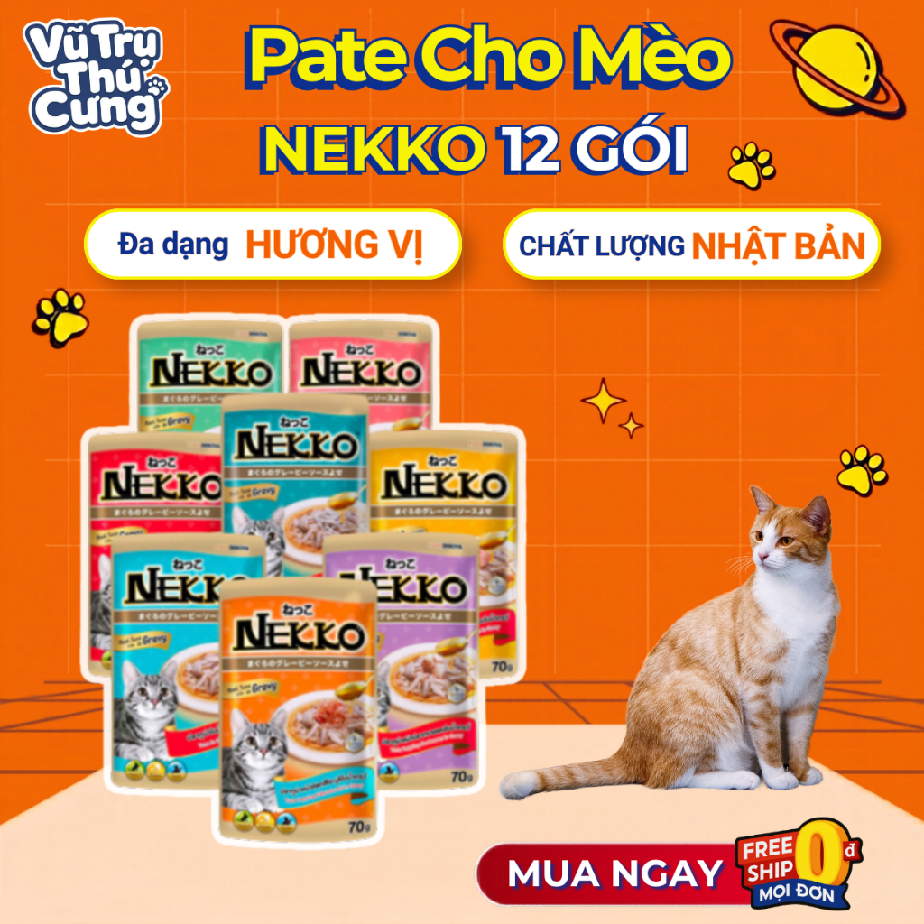 Combo 12 gói Pate Nekko cho Mèo 70g