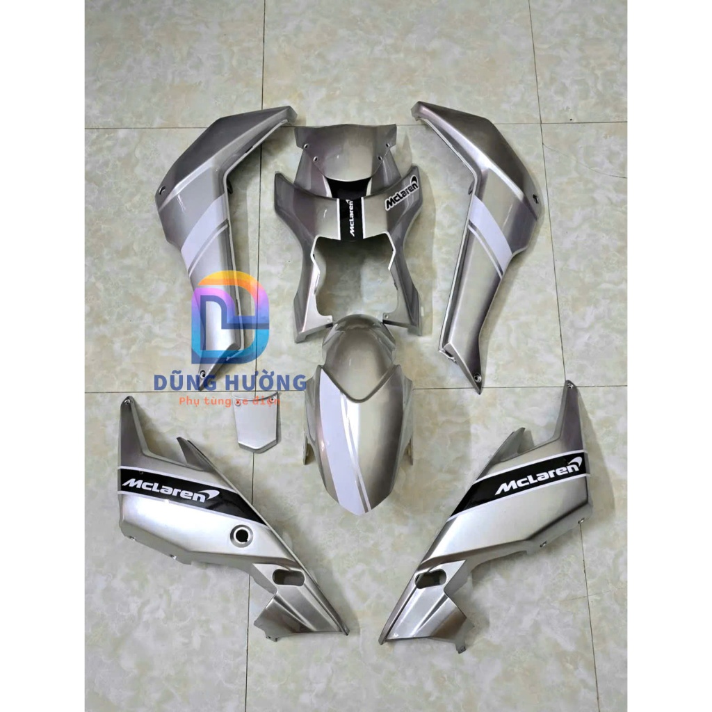 Bộ nhựa Xmen kèm tem Mclaren chắn bùn Yadea lắp xe điện xmen hàng đẹp chất lượng