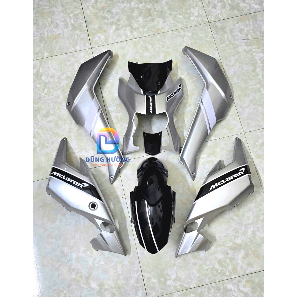 Bộ nhựa Mclaren chắn bùn yadea lắp xe điện xmen hàng loại đẹp
