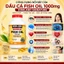 Viên uống dầu cá bổ sung Omega-3 cho Tim mạch, Thị lực & Não bộ Kirkland Signature Fish Oil 1000mg 400 Viên