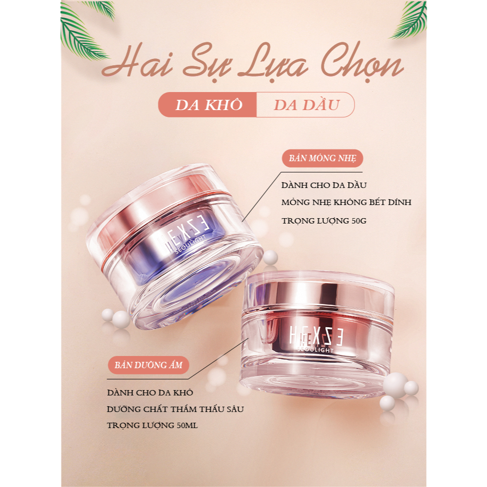 [LIVE KOL] Kem dưỡng ẩm nâng tông da HEXZE 50ml giúp làn da tươi tắn