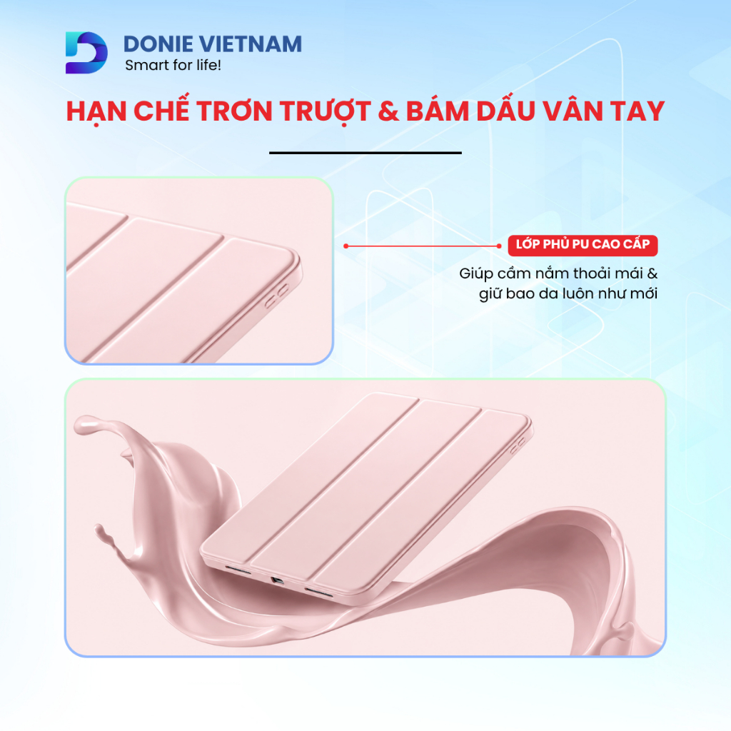 Bao Da iPad Màu Pastel, Bảo Vệ Toàn Diện Cho A16 Gen 10/11 Air 11" 13" M2 M3 M4 | DONIE P01