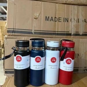 Bình Giữ Nhiệt Inox SUS316 Cao Cấp 500ml – Bình Nước Giữ Nóng Lạnh 24H Có Dây Xách Chống Rò Rỉ