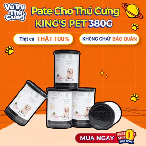 Pate King Pet Cho Chó Mèo Từ Thịt và Rau Củ Lon 380g