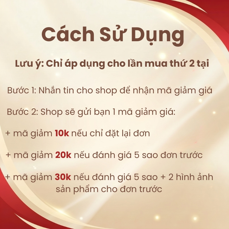 (CHỈ TẶNG KHÔNG BÁN) Quà Tặng Dưới Dạng Voucher cho đơn hàng mua tại shop lần sau