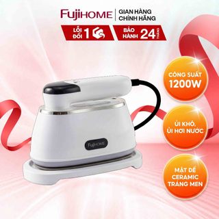 Bàn là hơi nước cầm tay gấp gọn Fujihome SI200CW Công suất 1200W, Bàn ủi khô, ủi hơi đa năng