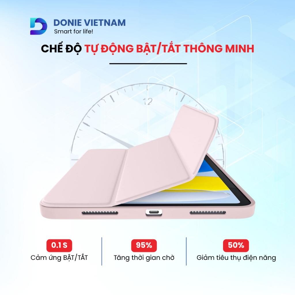Bao Da iPad Màu Pastel, Bảo Vệ Toàn Diện Cho A16 Gen 10/11 Air 11" 13" M2 M3 M4 | DONIE P01
