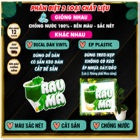 Decal Trang Trí Quán Cafe Hình Ly Trà Sữa và Trà Trái Cây 🌈 Miễn Phí Vận Chuyển Decal Dán Tường Đẹp mắt