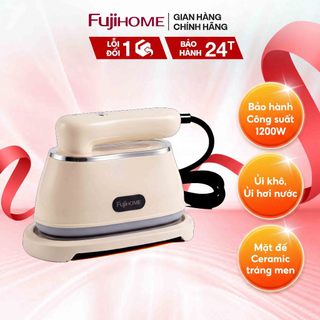 Bàn là hơi nước gấp gọn Fujihome SI200DC Bàn ủi khô, hơi phù hợp nhiều loại vải công suất 1200w