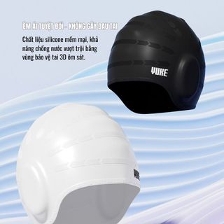 [QUÀ TẶNG] Mũ bơi Silicon YLKE 3D Premium cao cấp - Nón bơi thiết kế bảo vệ tai, chống nước tuyệt đối cho Nam và Nữ