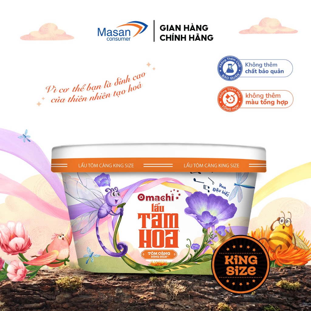 Omachi Lẩu Tam Hoa Tôm Càng Kingsize x 133gr