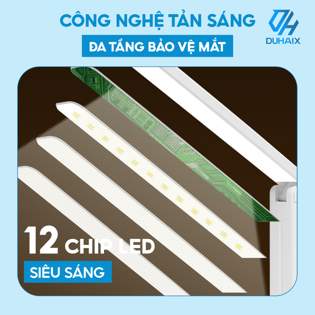 Đèn học để bàn chống cận bảo vệ mắt, Tích điện 2000mAh, 3 chế độ ánh sáng,ĐC ánh sáng 0-100, BH 12th