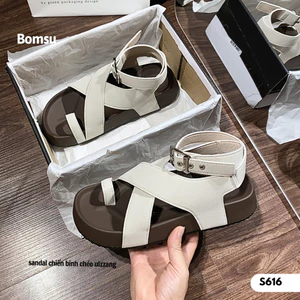 sandal chiến binh nữ hottrend đế cao mềm êm nhẹ chân - Dép nữ sang chảnh phối đồ xinh