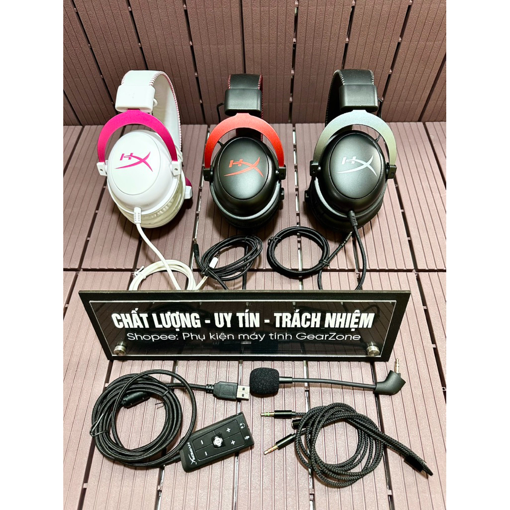Tai nghe Gaming Hyperx Cloud 2 (cloud II) fullbox trắng hồng, đỏ, bạc chính hãng | BigBuy360 - bigbuy360.vn