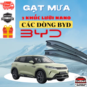 GẠT MƯA XE BYD ATTO 2, CÁC DÒNG BYD ATTO 3, SEAL, M6, HAN, SEALION 6, SEALION 8, DOLPHIN, LƯỠI SILICON NANO GẠT sạch êm