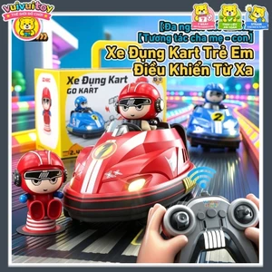 Xe đụng drift điều khiển từ xa Đối kháng 2 người cho bé, tăng cường tương tác giữa cha mẹ và con cái