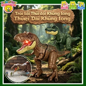 🦖Đồ chơi khủng long bạo chúa điện tử – Mô hình cho bé trai, chạy bằng điện có hiệu ứng âm thanh