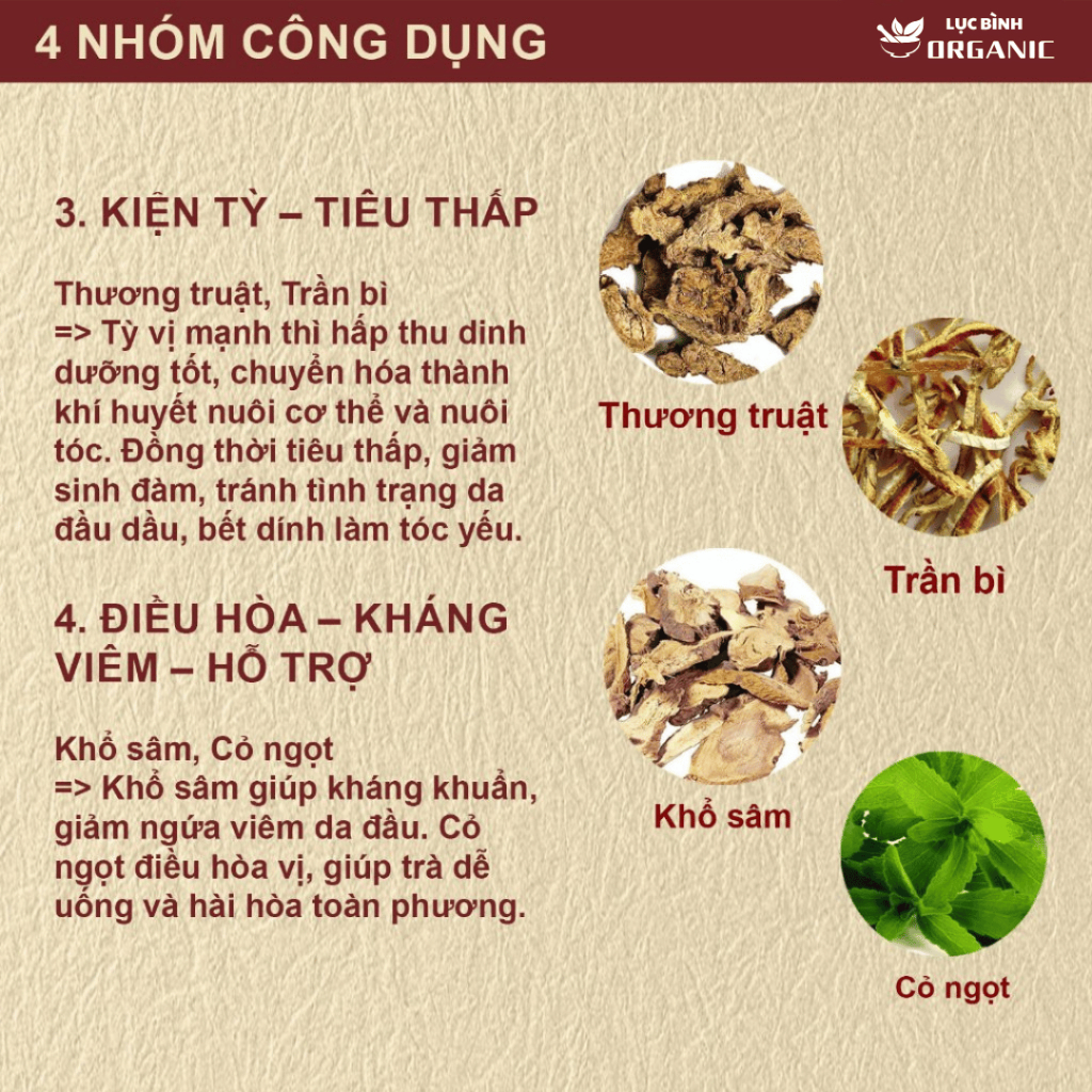 Trà Mộc Xuân Thảo Mộc Organic Dưỡng Tóc Từ Bên Trong - Nuôi Dưỡng cho tóc yếu, dễ gãy, bạc