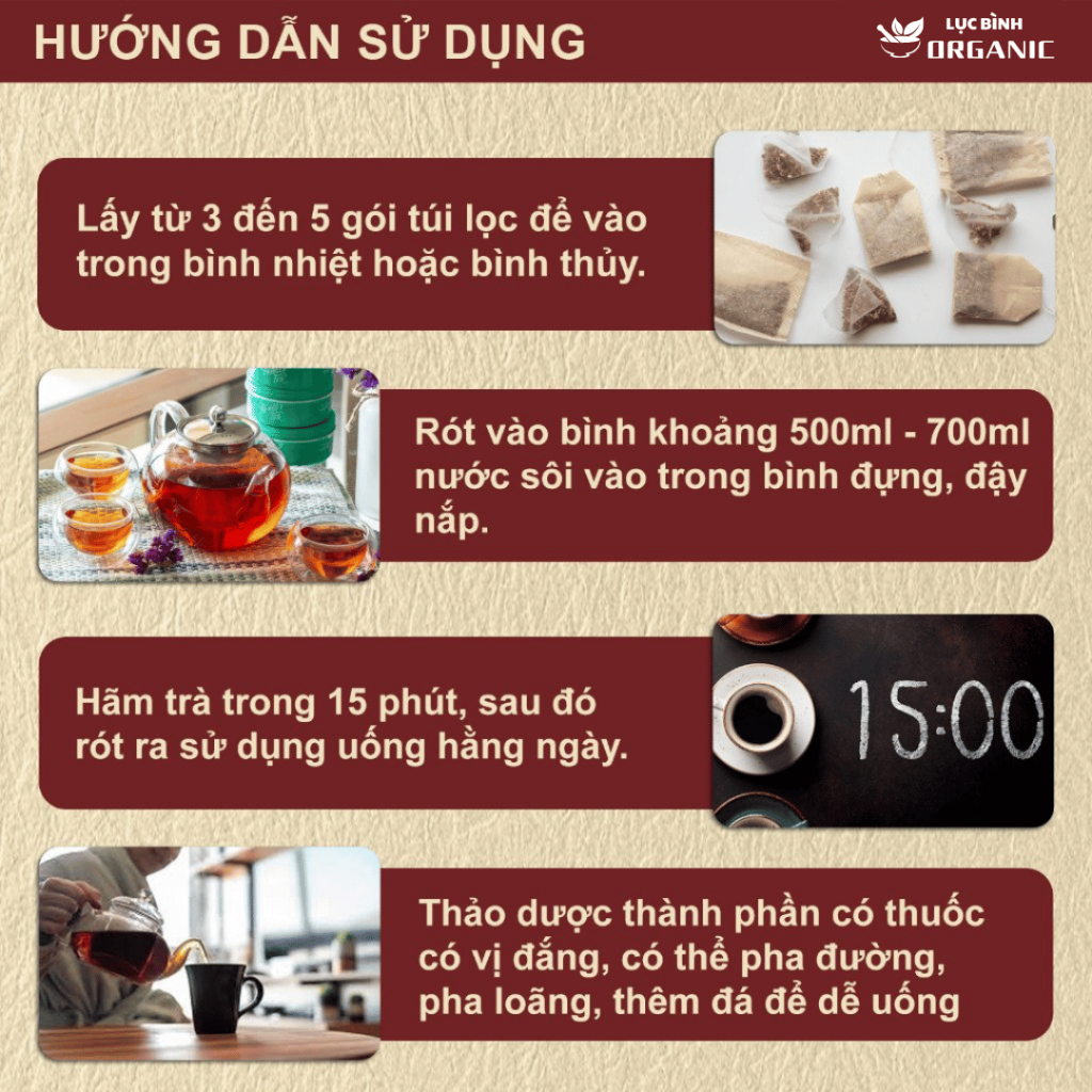 Trà Mộc Xuân Thảo Mộc Organic Dưỡng Tóc Từ Bên Trong - Nuôi Dưỡng cho tóc yếu, dễ gãy, bạc