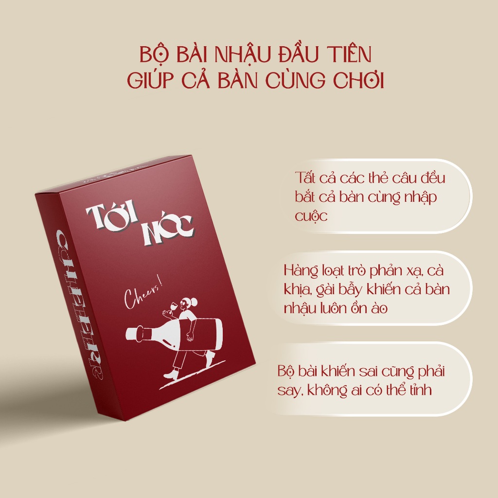 Bài chơi cùng bạn bè Tới Nóc drinking game khiến cả bài phải zô liên tục phàn xạ, cà khịa, gài bẫy